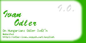 ivan odler business card